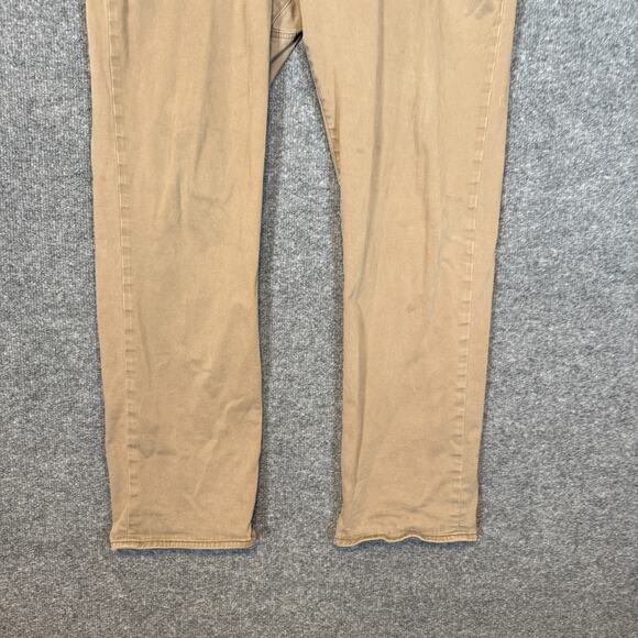 Lee Pants Mens 38x32 Beige Khaki Extreme Motion Straight Fit Tapered Leg Chinos - Picture 2 of 12